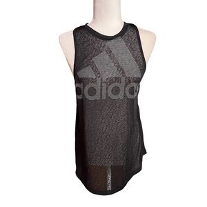 Adidas sheer athletic tracer back tank top